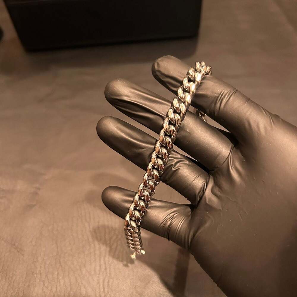 Silver 10mm Cuban Bracelet 8.5in Brand New